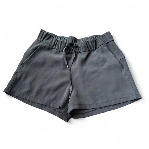 Black Lululemon athletic shorts with drawstring   Size 6   Vintage y2k 90s yoga - Picture 1 of 6